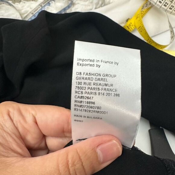 GERARD DAREL Black 3/4 Sleeve‎ Boxy Blouse size 40 ( large) - Picture 8 of 9